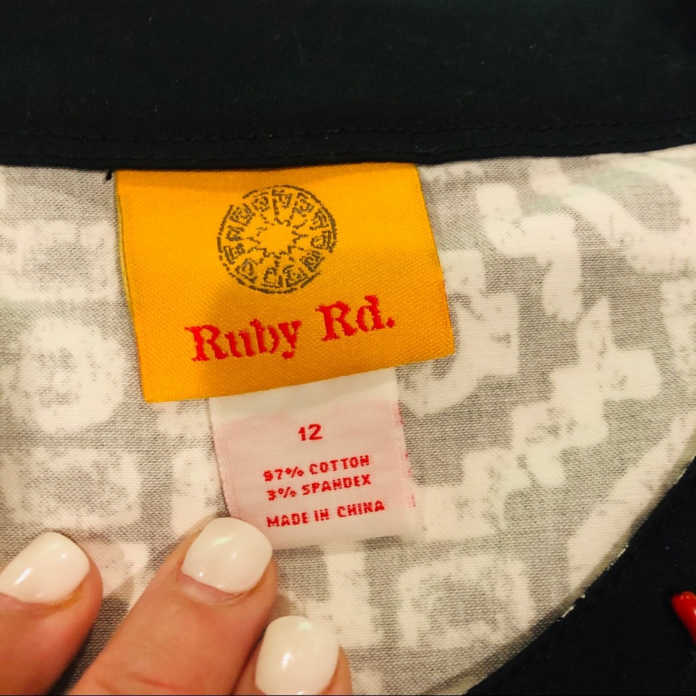 Ruby Rd Set Black & White Jacket & Pants - image 5